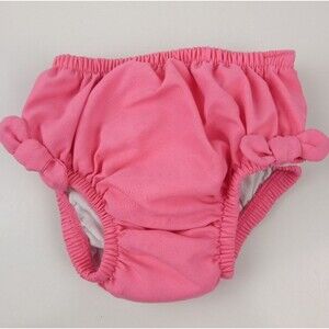 Wonder Nation Swim Diaper Pink Bows Size 3-6 Months Snap Closure
